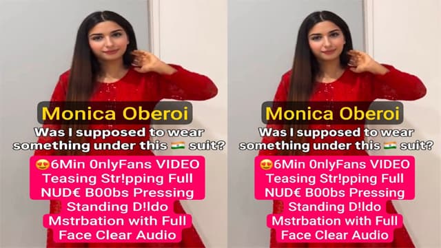 Famous Punjabi NRI Monica Oberoi – Teasing Stripping Mstebation Video HD